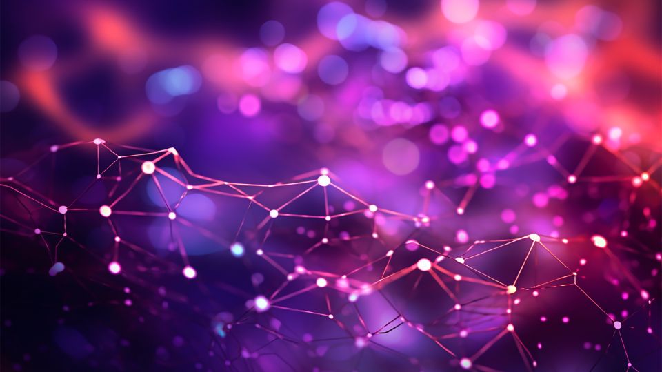 Abstract network representing AI connected to business systems
