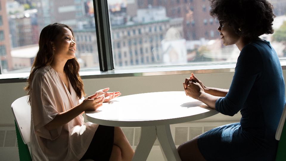 Manager and new employee during staff onboarding
