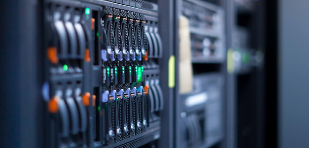 Hosting solution company's data center server room