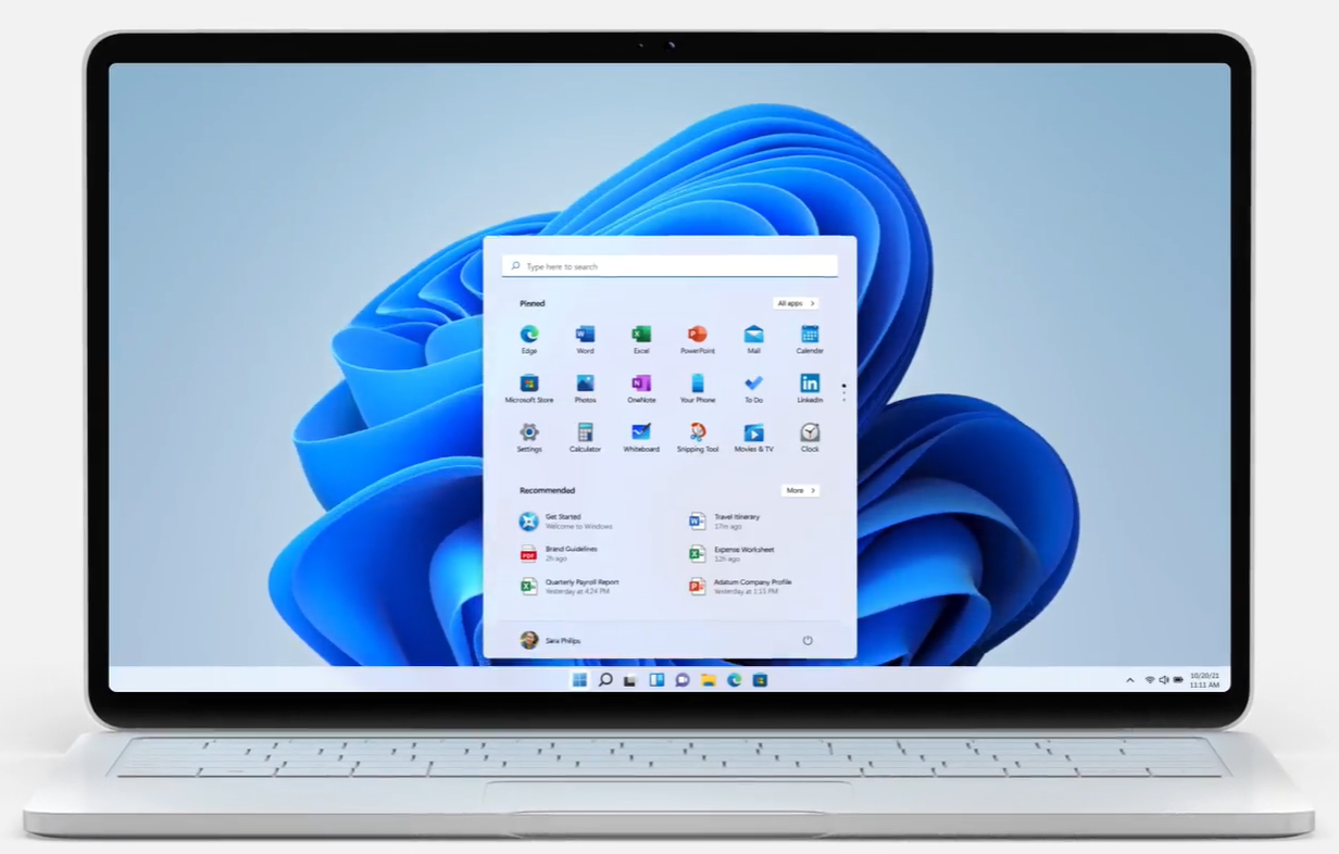 Windows 11 shown on laptop screen